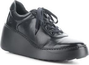 FLY London Dipo Wedge Sneaker in 000 Black Sofia at Nordstrom Rack, Size 6-6.5Us / 37Eu