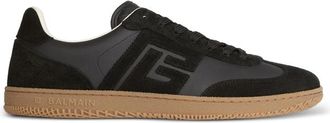 Balmain Swan Suede And Smooth Leather Trainers