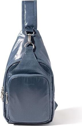 Baggallini Unisex Baggallini Central Park Sling Bag Gray Nylon Ripstop BUU734