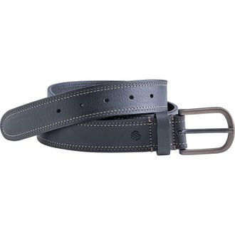 Johnston & Murphy Multitopstitch Leather Belt in Black at Nordstrom, Size 32