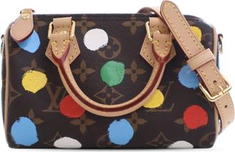 Louis Vuitton 2021-2025 Yayoi Kusama Monogram Nano Speedy Bandouliere satchel - Bruin