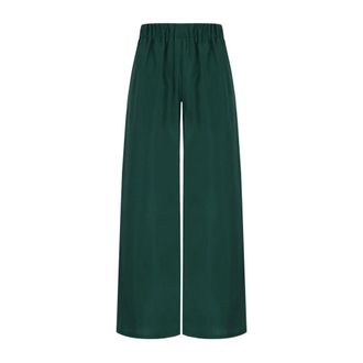 Max Mara Zaino Trousers - female - Weekend Max Mara - Wide Trousers - Green - 2XS - Trousers