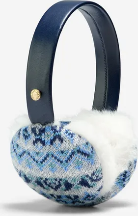 Cole Haan Womens Fairisle Earmuffs - Grey