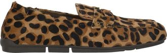 Ash Brown Barkley Leopard Calf Hair Loafers