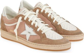 Golden Goose Ball Star Low Top Sneaker in Pink/Warm Beige/Cream at Nordstrom, Size 10Us