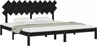 vidaXL Vidaxl - Estructura De Cama De Madera Maciza De Pino Negra 200x200 Cm