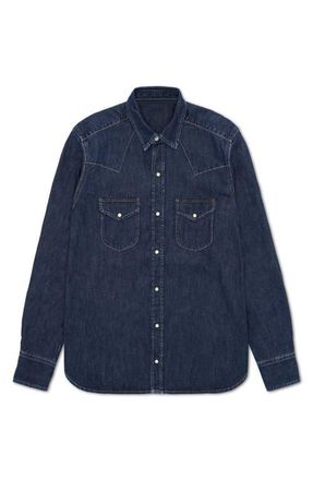 Fortela Texjb Texan Chambray Shirt in Indigo Rinse at Nordstrom, Size Small Eu