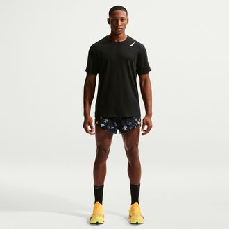 Nike Mens AeroSwift Glam Dri-FIT ADV 2 Brief-Lined Running Shorts in Black | IF2068-010