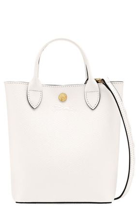 Longchamp &Eacute;pure North/South Leather Top Handle Tote in White at Nordstrom