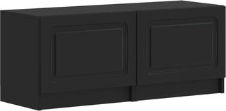 vidaXL Mueble De Tv Negro Madera De Ingenier&iacute;a Vidaxl