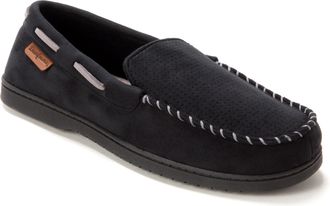Dearfoams Mens Keaton Microsuede Moccasin House Shoe Slipper