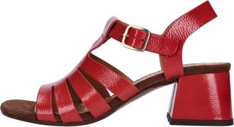 Chie Mihara Sandalen met hoge hak - Dames - Sandalen met hakken - Rood - 37 EU - Leer - Schoenen