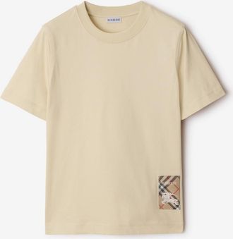 Burberry Check Label Cotton T-shirt