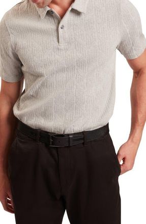 Ted Baker Rembran Texture Polo in Light Grey at Nordstrom, Size 5