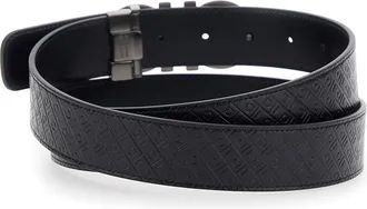 Ferragamo Mens Belt Double Adjustable Burgundy Leather