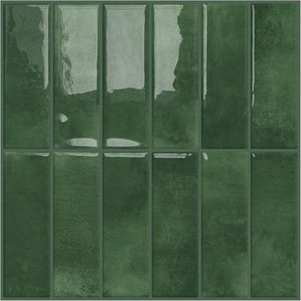 OEM 10 Piastrelle Rettangolari Autoadesive Per Pareti, Rivestimento Adesivo Per Cucina E Bagno, Colore Verde (30,5 X 30,5 Cm)