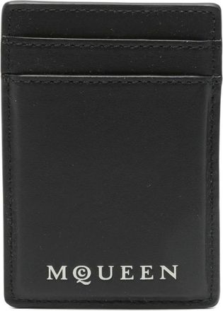 Alexander McQueen Accessoires, Heren, Zwart, ONE Size, Zwarte Magnet Portemonnees & Pasjeshouders