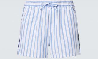 Dolce & Gabbana Striped cotton and silk poplin shorts