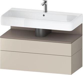 Duravit Duravit - Qatego Mueble Bajo Lavabo, 1 Extra&iacute;ble Y 1 Caj&oacute;n