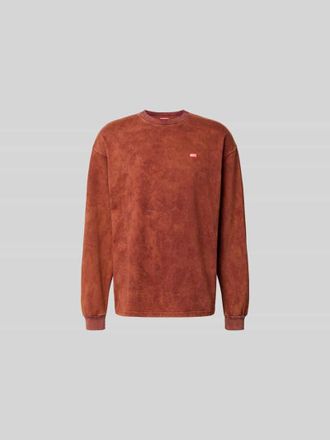 Diesel Sweatshirt mit Label-Print in Rostrot, Gr&ouml;&szlig;e XL