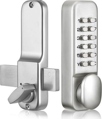 OEM Cerradura Digital Impermeable Con C&oacute;digo Y Llave De Emergencia - Plateada - Ulisem