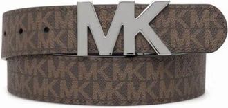 Michael Kors Reversible Logo Buckle Belt - Heren - Riemen - Bruin - ONE Size - Katoen - Accessoires