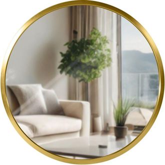 Clp Espejo De Pared Elsie Dorado Brillante S