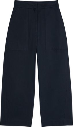 STUDIO NICHOLSON Twist Straight-leg Cotton Trousers - Dark Purple - 10 (UK10 / S)