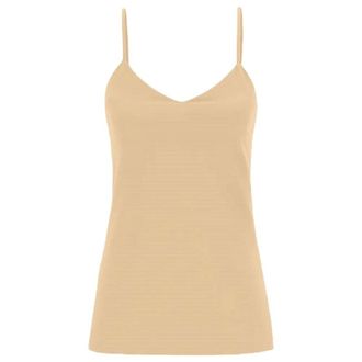 Max Mara Tops, Dames, Beige, M, Polyester, Mouwloze Top