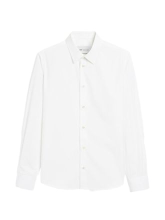 Ami Long Sleeve Minimalist Shirt with Pointed Collar