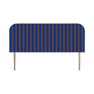 Really Nice Things Cabecero tapizado terciopelo a rayas 160x97cm