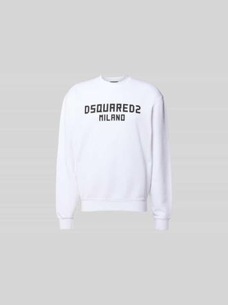 Dsquared2 Cool Fit Sweatshirt aus reiner Baumwolle in Weiss, Gr&ouml;&szlig;e L