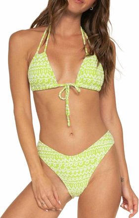 Montce Swim Added Coverage Lulu Bikini Bottom In Lime Icing