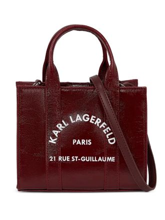 Karl Lagerfeld mini Rue St-Guillaume tote bag - women - Polyester/Cotton/Fabric - One Size - Red