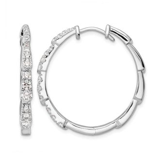Diamond2Deal 14k Gold 1 1/5 ct Lab Grown Diamond Fancy Hoop Earrings VS Clarity, D-E Color