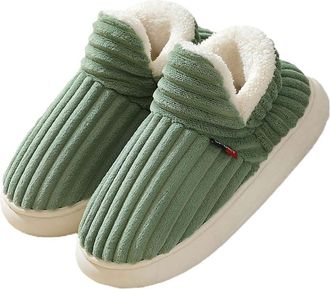 Generic Slipper Booties For Women Men Cozy, Cozy Cloud Stylish Slipper Fuzzy Plush Booties with Thick Sole Anti-Slip Comfort Design (Green,5)