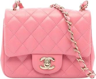 Chanel Pre-owned Mini Shoulder Bag - Dames - Vintage Mini Tas - Roze - ONE Size - Leer - Vintage
