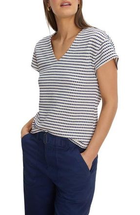 Nic+Zoe Diamond Stripe Top in Indigo Multi at Nordstrom, Size Medium P