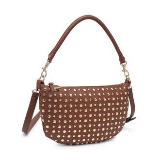 Urban Expression Jordan Studded Faux Leather Convertible Shoulder Bag