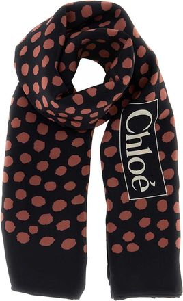 Chlo&eacute; Printed Silk Chlo&atilde;&copy; Spotted Foulard