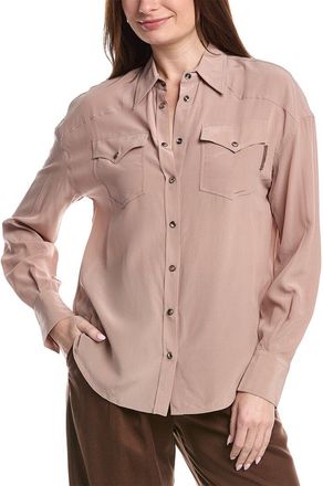 Brunello Cucinelli Silk Western Shirt