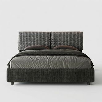Itamoby Cama Doble En Tejido Container 160x190 Mados Giada Aragona - Gris Oscuro