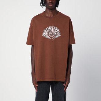 New Amsterdam Surf Association Brown cotton T-shirt with logo