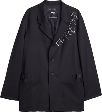 adidas (WMNS) adidas x Y-3 Chito City Graphic Wool Blazer Asia Sizing Black KY2725