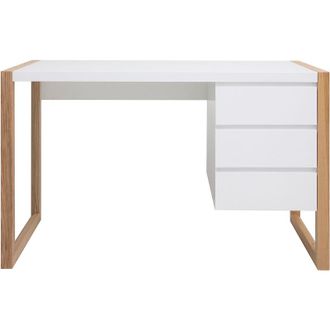 Miliboo Scrivania design 3 cassetti bianco ARMEL