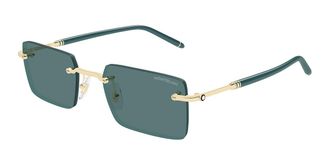 Montblanc MB0482S 004 Mens Sunglasses Gold Size 53