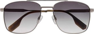 Ted Baker Chase Rechthoekige Zonnebril (Zilver)