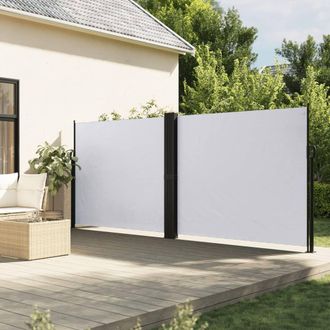 Berkfield Home Retractable Side Awning White 180x600 cm