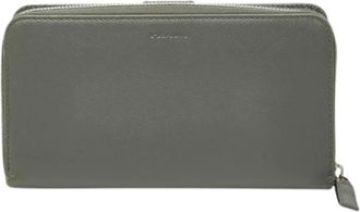 Prada Pre-owned Vintage Lange Portemonnee (bi-fold) - Heren - Vintage Accessoires - Grijs - ONE Size - Leer - Vintage