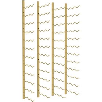 vidaXL Vidaxl - Wall Mounted Wine Rack for 36 Bottles 2 pcs Gold Iron